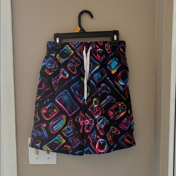 Neon Gaming Print Shorts - Picture 1 of 5